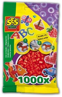 Strijkkralen 1000 rood Geel