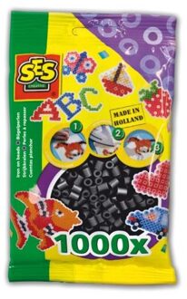 Strijkkralen 1000 zwart Geel