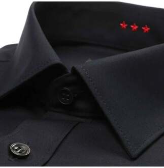 Strijkvrij Overhemd Body Fit Zwart   38