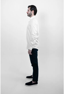 Strijkvrij overhemd katoen satijn Wit - 37 (S)