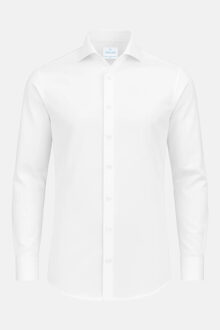 Strijkvrij overhemd katoen satijn Wit - 43 (XL)