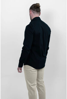 Strijkvrij overhemd - - maat 37 (S) Zwart