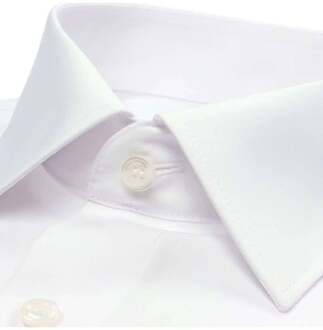 Strijkvrij Overhemd Modern Fit Mouwlengte 7 Uni Wit   38