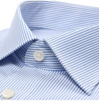Strijkvrij Overhemd Modern Fit Streep Blauw   41