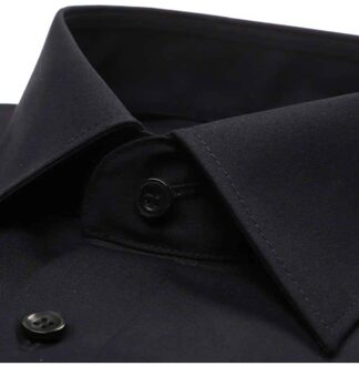 Strijkvrij Overhemd Modern Fit Uni Zwart   40