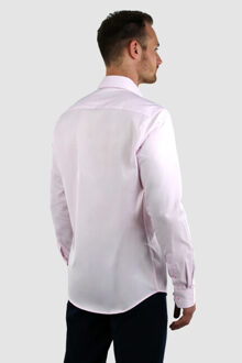 Strijkvrij overhemd poplin Roze - XXL