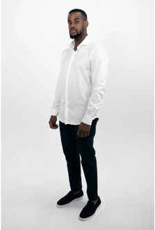 Strijkvrij overhemd twill Wit - 37 (S)