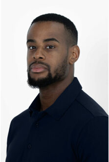 Strijkvrij poloshirt - Blauw - L