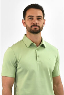 Strijkvrij poloshirt green lemon - maat S Groen