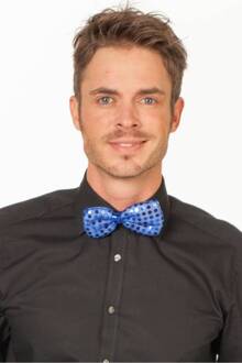 Strik pailletten blauw