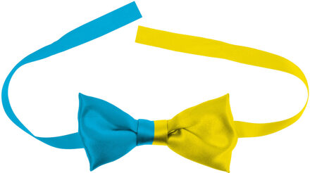 Strikje Colorblock Blauw/Geel Multikleur - Print