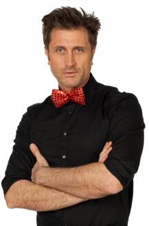 Strikje pailletten rood Rood - Zalm