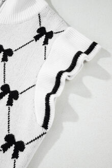 Strikpatroon Gebreide Mouwloze Vest - maat XL Ivoor