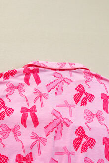 Strikprint Pyjama Set Roze