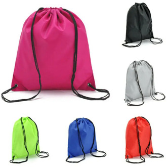 String Drawstring Back Pack Cinch Sack Gym Tote Small Bag School Sport Shoes Bag Pocket /BL1