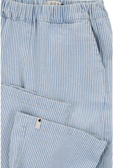 Striped denim wide leg bleach blue voor meisjes in de kleur Blauw - 116