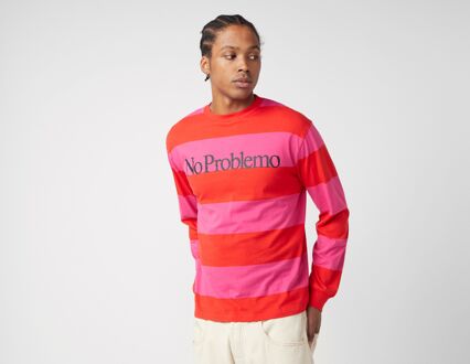 Striped Long Sleeve T-Shirt, rood