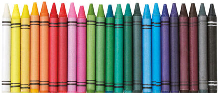 Striper waskrijt (pak van 30) - maat One size Veelkleurig