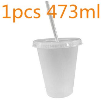 Stro Cup Lovertjes Glitter Cup Kleurrijke Koffie Sap Stro Mok Eenvoudige Leuke Netto Bodem Outdoor Draagbare Cup 05 473ml 1stk