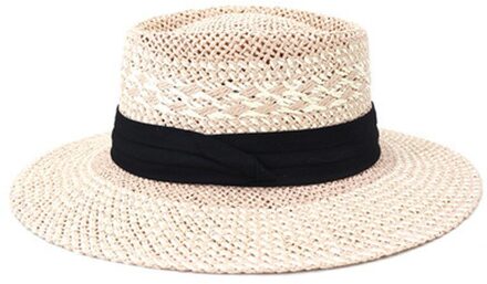 Stro Hoeden Vrouwen Mannen Zomer Lente Ronde Top Wide Brim Zomer Hoeden Groen Blauw Gestreepte Riem Band Luxe Natuurlijke Raffia zomer Hoed 2