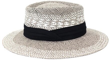 Stro Hoeden Vrouwen Mannen Zomer Lente Ronde Top Wide Brim Zomer Hoeden Groen Blauw Gestreepte Riem Band Luxe Natuurlijke Raffia zomer Hoed 3