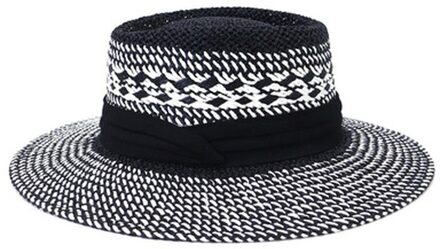 Stro Hoeden Vrouwen Mannen Zomer Lente Ronde Top Wide Brim Zomer Hoeden Groen Blauw Gestreepte Riem Band Luxe Natuurlijke Raffia zomer Hoed 4
