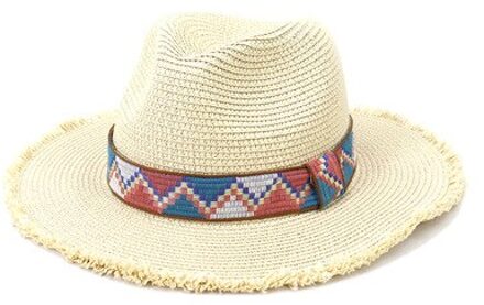 Stro Hoeden Vrouwen Riem Band Khaki Zwart Zomer Lente Zon Hoeden Brede Rand Toevallige Outdoor Zon Bescherming Outdoor Strand Zomer hoeden beige