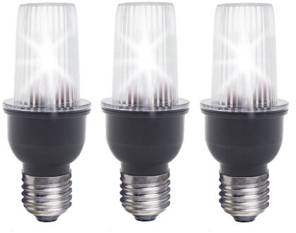 Stroboscoop lampje met E27 fitting - 3x - 230 Volt - Knipperlicht - Disco feestje voor thuis