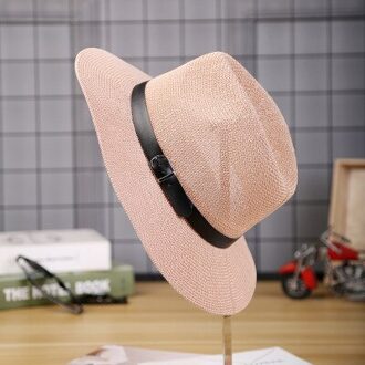 Strohoed Mannen Fedora Hoeden Met Riem Vintage Vrouwen Trilby Caps Zomer Fedora Uv Jazz Hoed Hoed Vrouwen vilt 7