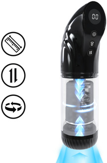 StrokeMate - Suction Rotation and Thrusting Masturbator Pump - Black