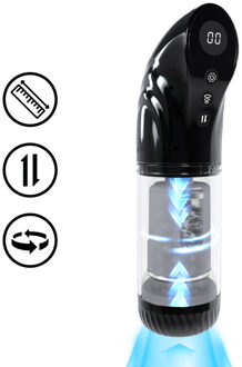 StrokeMate - Suction Rotation and Thrusting Masturbator Pump - Black