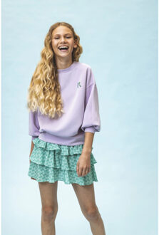 Stroken rokje katoen/viscose woven voor meisjes in de kleur Groen - 128