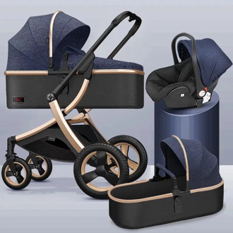 Stroller High Landscape,Baby Stroller 3 in 1 With Car Seat,Folding Baby Carriage ,for 0-3 Years Two Way Newborn Pram,baby car