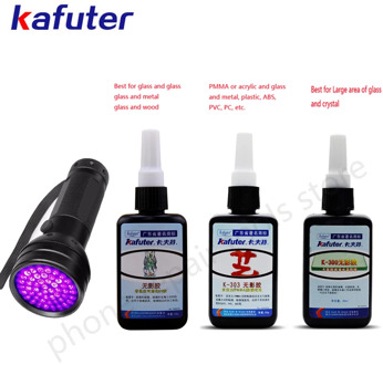 Strong 50ml Kafuter UV Glue Curing Adhesive K- 303 300 51LED UV Flashlight UV Curing Adhesive Crystal Glass and Metal Bonding