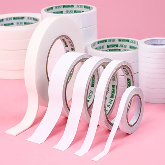 Strong Adhesive Double Sided Sticky Tape Slim Powerful Faced Paper Paste Tape for Office School Supplies Scrapbooking No Traces