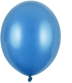 """Strong Ballonnen 30cm, Metallic Caribbean blauw (1 zakje met 50 stuks)"""