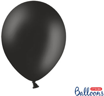 """Strong Ballonnen 30cm, Pastel zwart (1 zakje met 50 stuks)"""