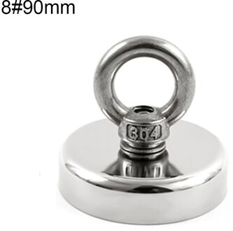 Strong Neodymium Magnet Salvage Magnet Hook Deep Sea Fishing Magnets Holder Pulling Mounting Pot with Ring Eyebolt Metal pruim