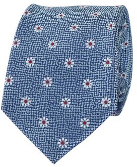 Stropdas Donkerblauwe Bloem