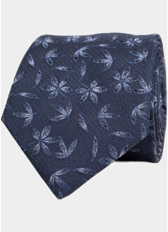 Stropdas falone | small leaves trtije442/800 Blauw - One size