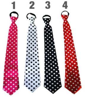 Stropdas Noah Rood - Zalm, Zwart, Roze, Wit - Transparant