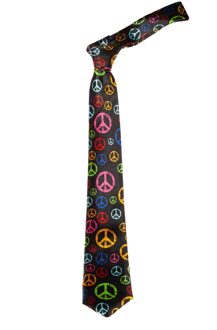 Stropdas Peace Hippie Volwassenen Multikleur - Print