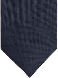 Stropdas van zijde met ingeweven structuur Donkerblauw - 1 maat