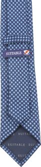 Stropdas Zijde Dessin Navy - Donkerblauw