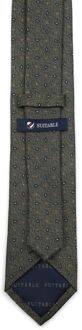 Stropdas Zijde Small Paisley Olive - Groen