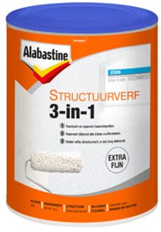 Structuurverf Muurverf - Mat - Wit - 5l