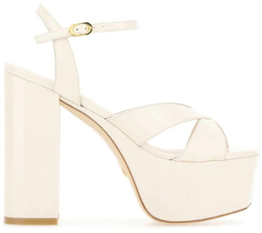 Stuart Weitzman Ivoorleren Miami Sandalen Stuart Weitzman , White , Dames - 38 1/2 EU