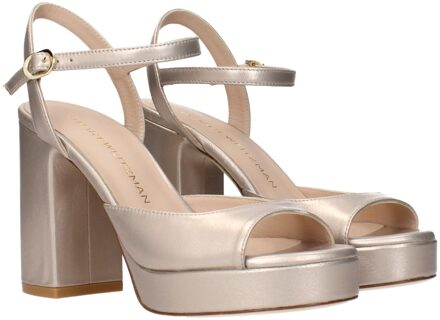 Stuart Weitzman Platform Hak Enkelband Sandaletten Huidkleurig - 38.5 EU/IT