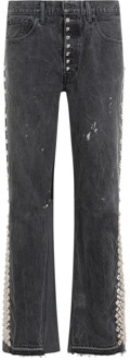 Studded Flare Jeans Gallery Dept. , Black , Heren - W32