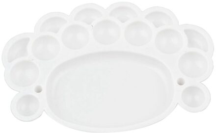 Student Aquarel Palet Van Plastic Witte Plaat